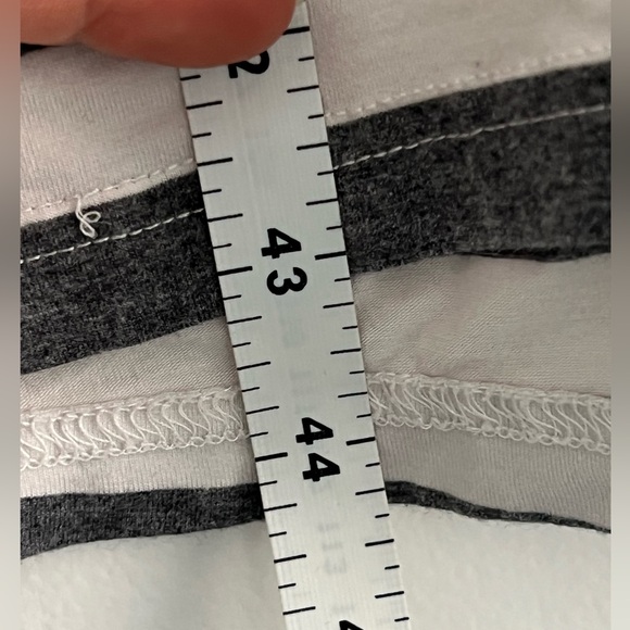 Striped Gray & White Maxi Nursing Access Tank Dress - Picture 5 of 7